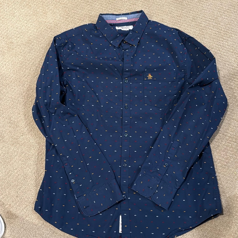 Penguin Button Down Long Sleeve Men’s Extra Large HERITAGE SLIM FIT